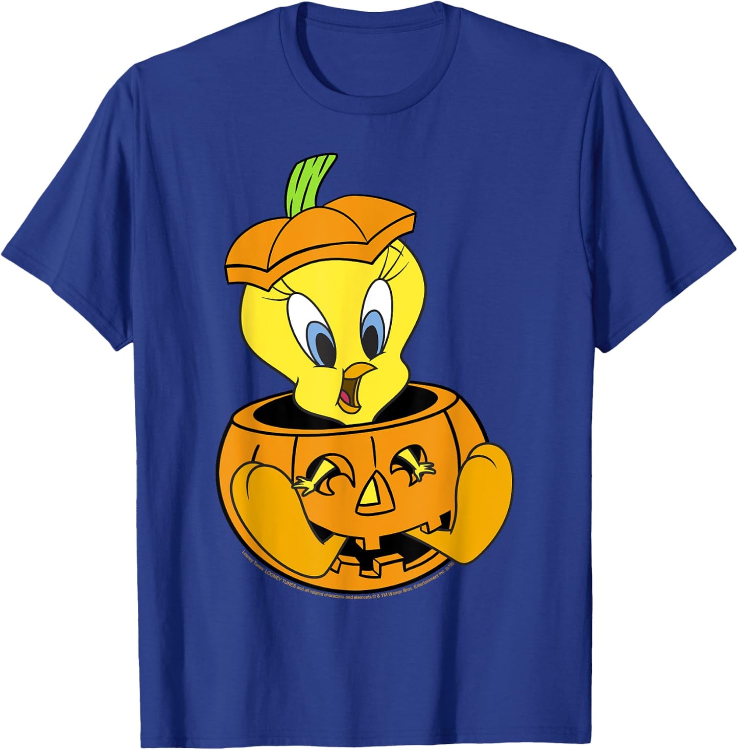 Looney Tunes Halloween Tweety Bird Pumpkin T-Shirt - T-Shirt | Royal