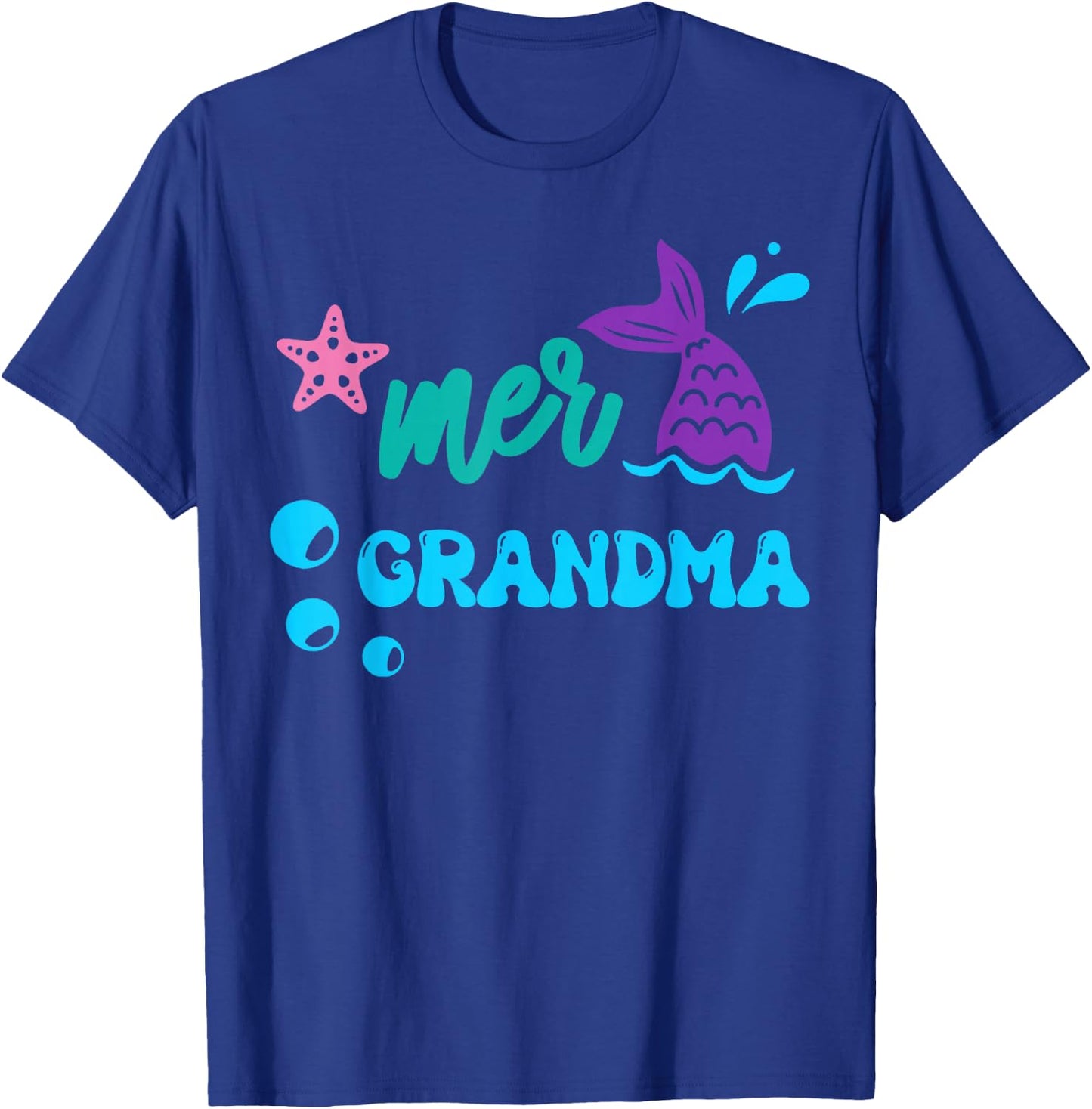 Mer Grandma Mermaid Shirt Matching Family Gifts T-Shirt - T-Shirt | Royal
