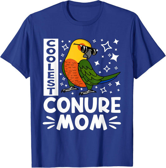 Coolest Conure Parrot Mom I Jenday Conure T-Shirt - T-Shirt | Royal