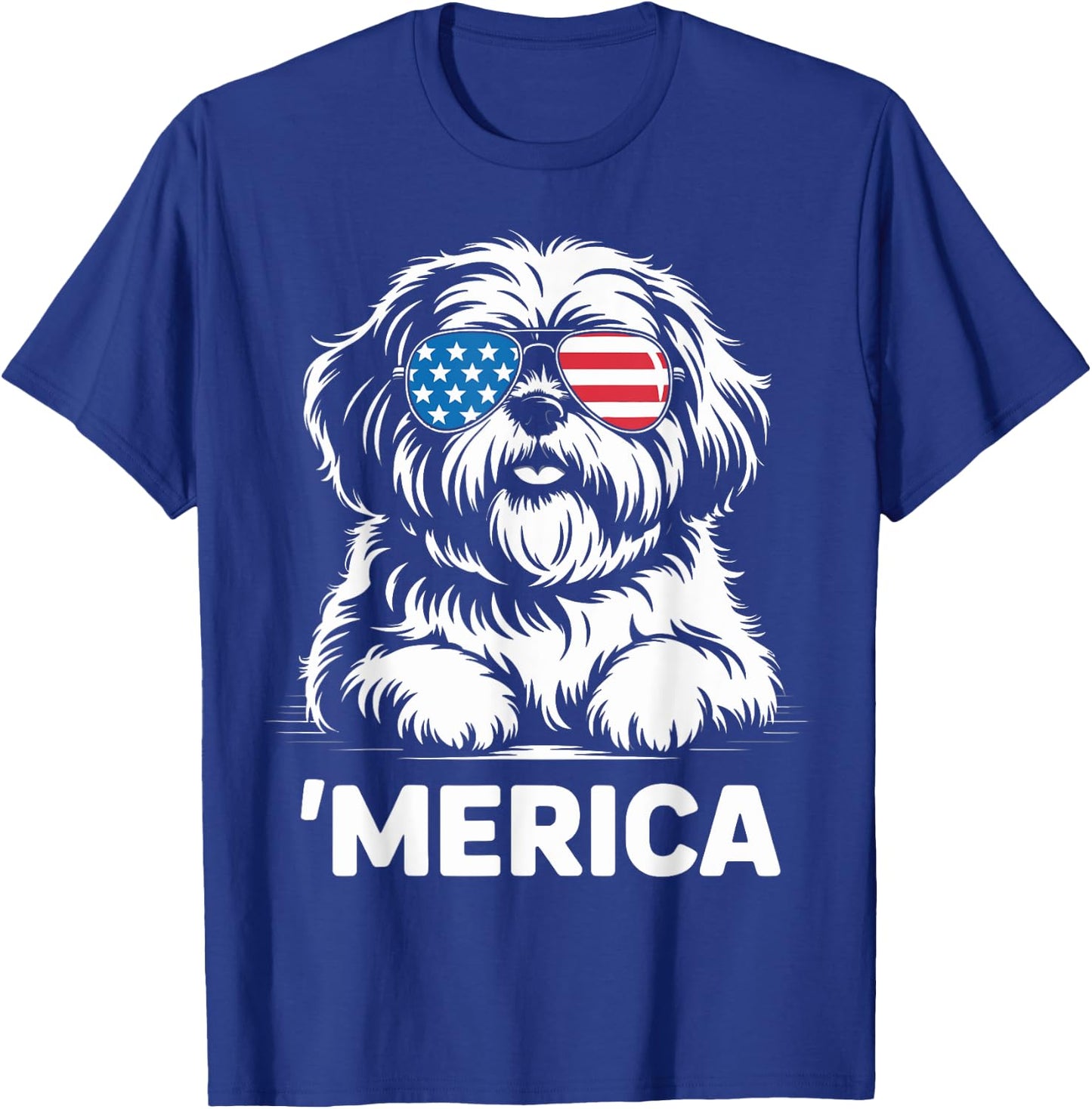 Shih Tzu 4th of July ‘Merica Patriotic T-Shirt - T-Shirt | Royal