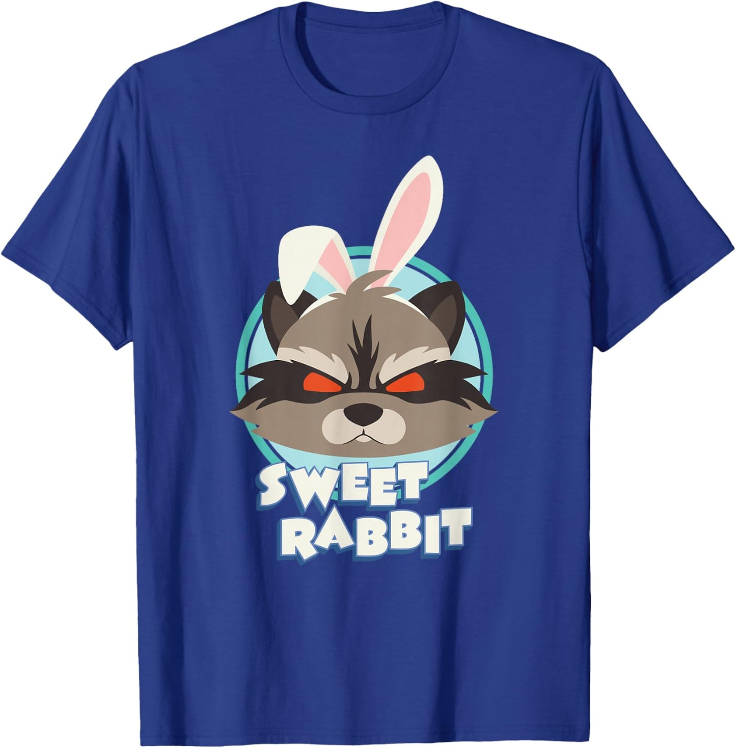 Marvel Rocket Raccoon Sweet Rabbit Easter Bunny T-Shirt - T-Shirt | Royal
