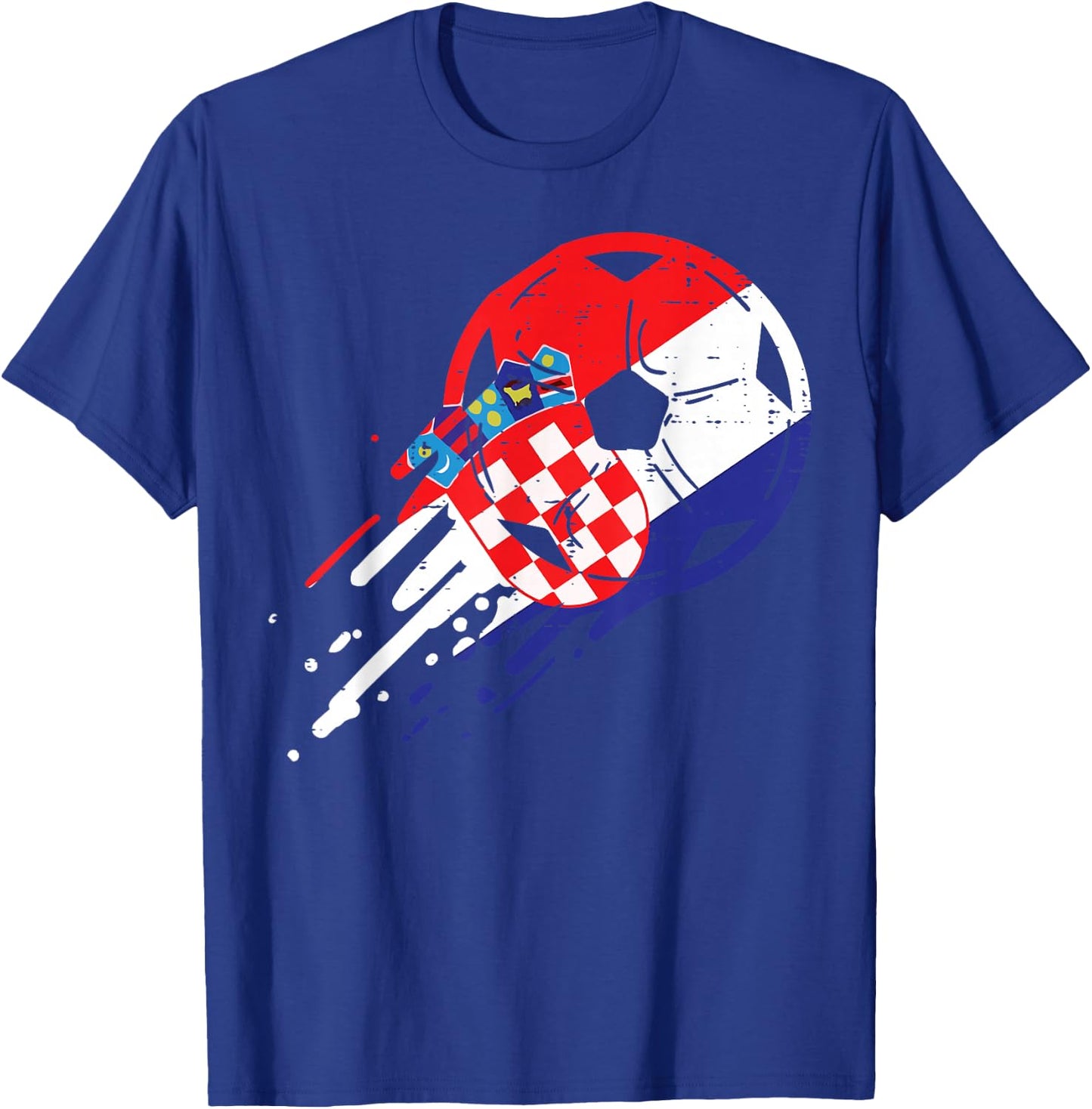 Croatia Flag Croatian Soccer Football Fan Men Women Kids T-Shirt - T-Shirt | Royal