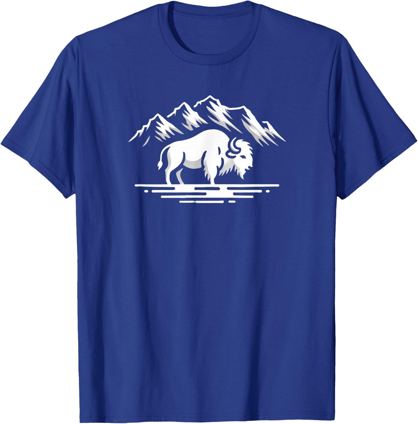 White Buffalo Mountain Silhouette T-Shirt - T-Shirt | Royal