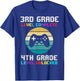 3rd Grade Level Complete 4th Unlocked Back School Video Game T-Shirt - T-Shirt | Royal