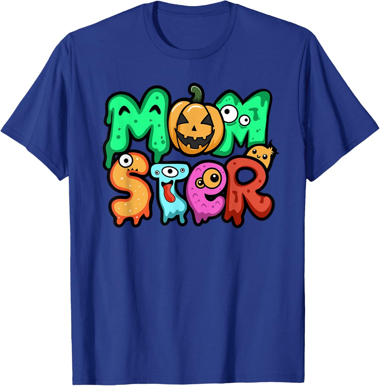 Momster Halloween Shirt Mom of Monsters Mom Halloween T-Shirt - T-Shirt | Royal
