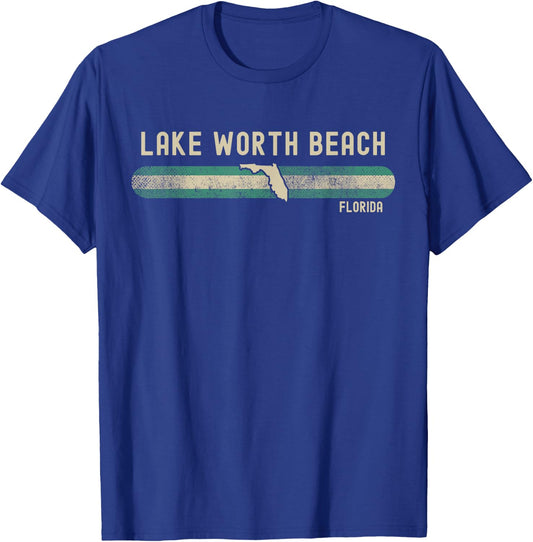Lake Worth Beach FL | Florida | Travel & 80s Style T-Shirt - T-Shirt | Royal