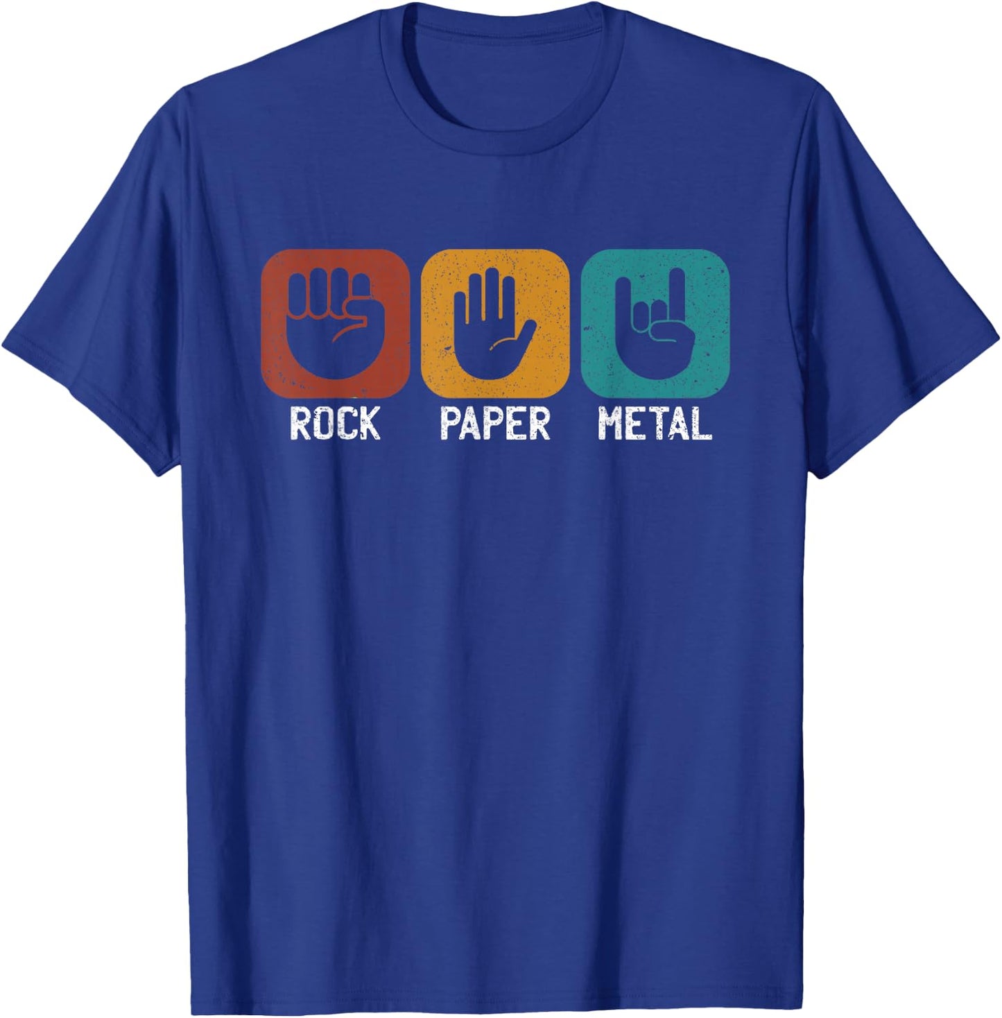 Rock Paper Metal - Heavy Metal Music Rock Concert , Black, S T-Shirt - T-Shirt | Royal