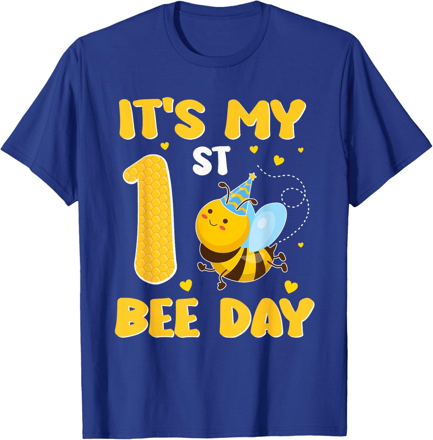 It's My 1 Year Old Birthday Bee Day 1st Party T-Shirt - T-Shirt | Royal