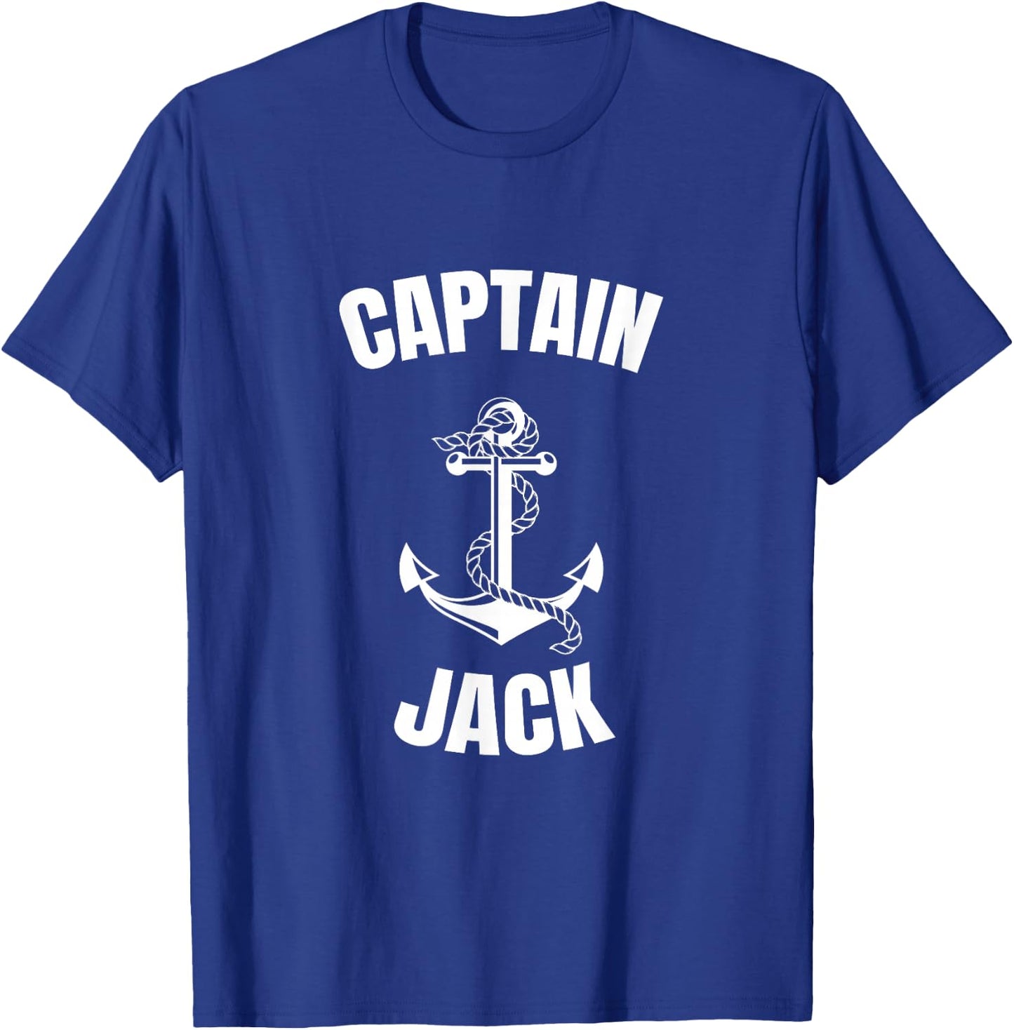 Captain Jack Anchor First Name Ship Captain T-Shirt - T-Shirt | Royal