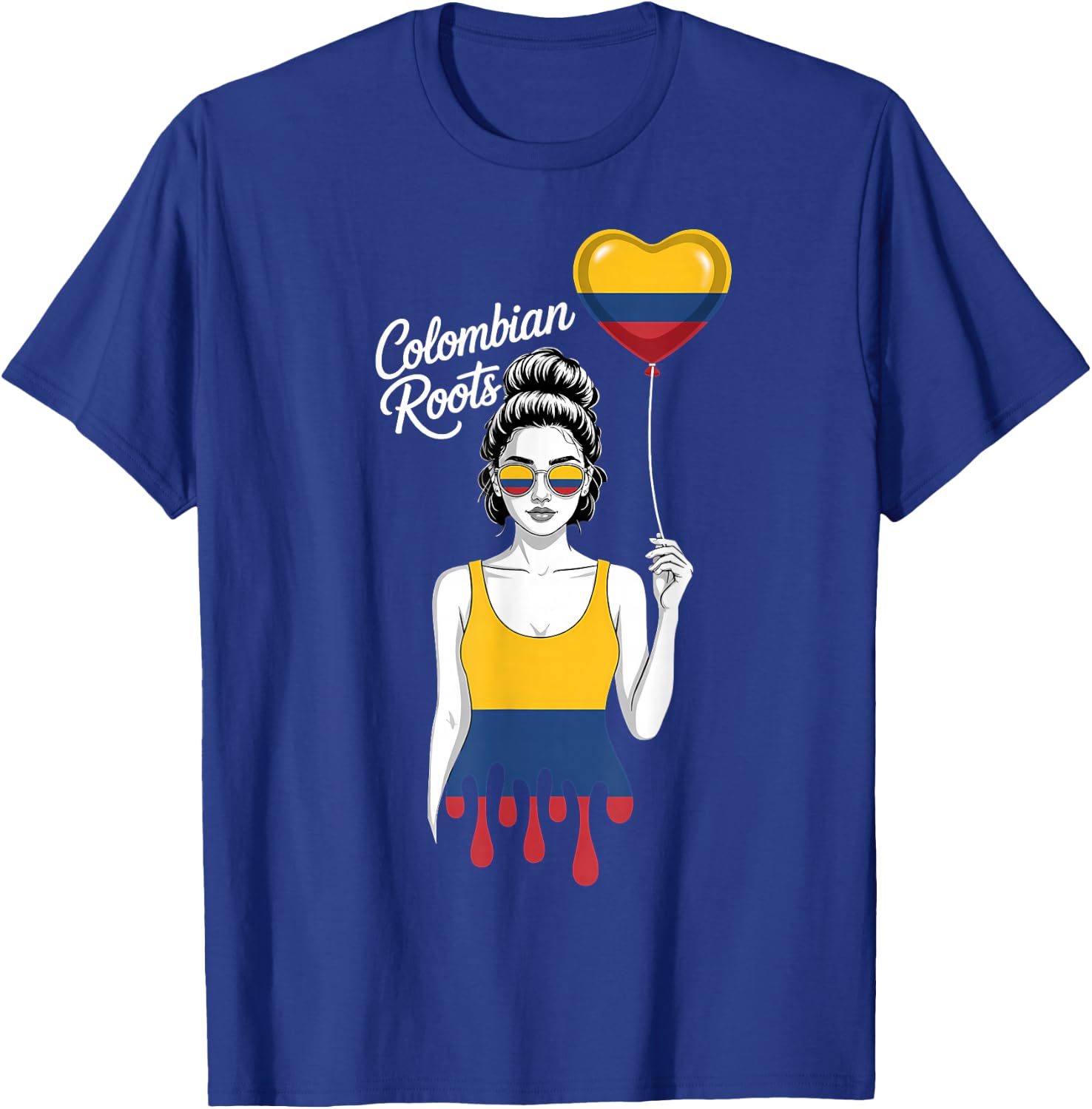 Colombia Flag Colombian Flag Colombian Roots Colombian Pride T-Shirt - T-Shirt | Royal