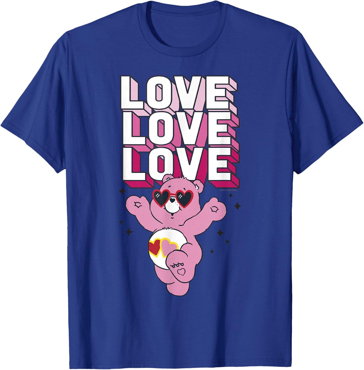 Care Bears Valentine's Day Love-A-Lot Bear Pop Love Stack , grey, S T-Shirt - T-Shirt | Royal