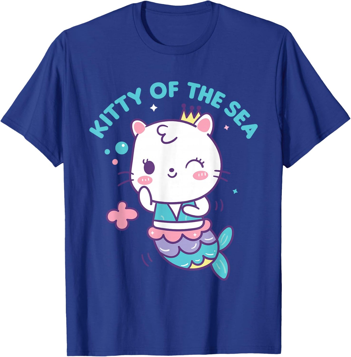 Mercat Kitty Of The Sea Mermaid Cat T-Shirt - T-Shirt | Royal