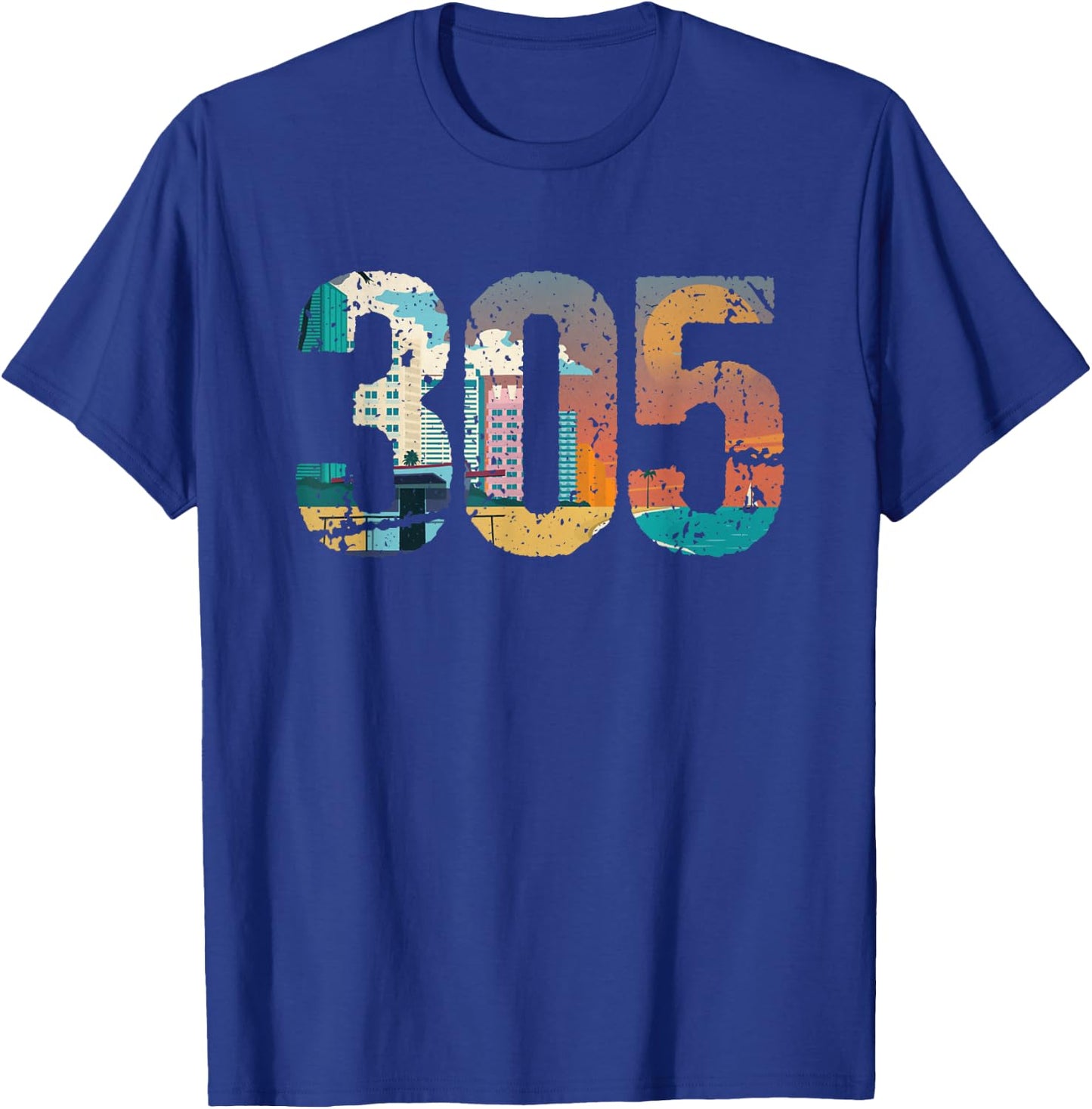 305 Dade County Miami T-Shirt - T-Shirt | Royal