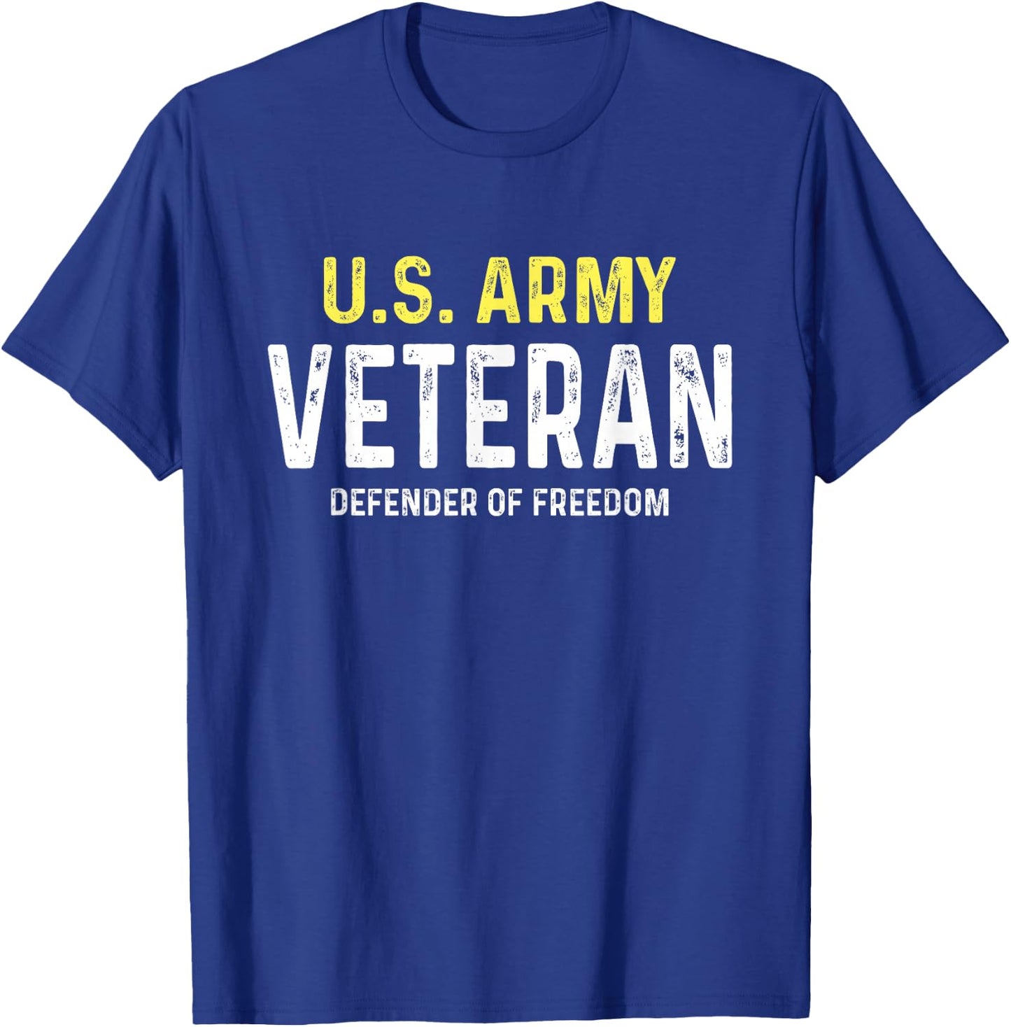US Army Veteran Defender Of Freedom T-Shirt - T-Shirt | Royal