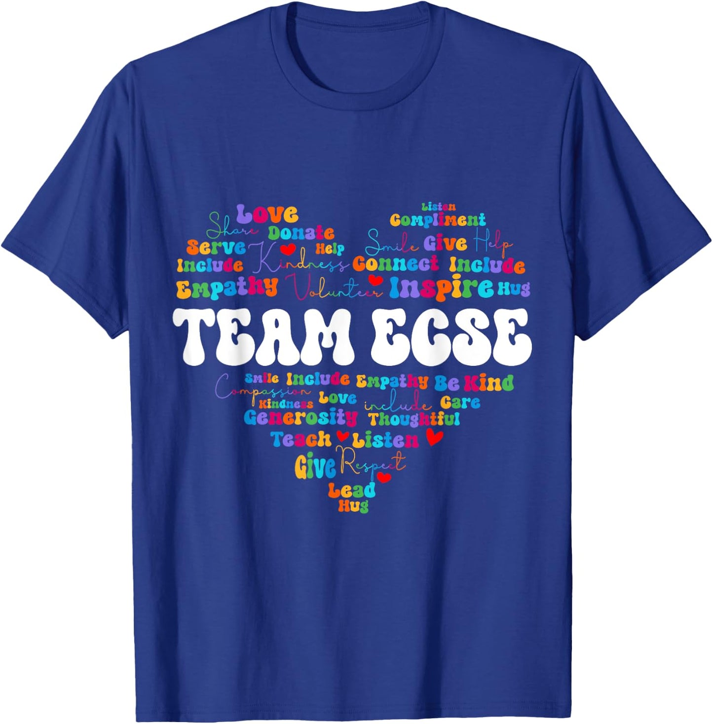 Cute Team ECSE Appreciation Week back to school Teacher T-Shirt - T-Shirt | Royal