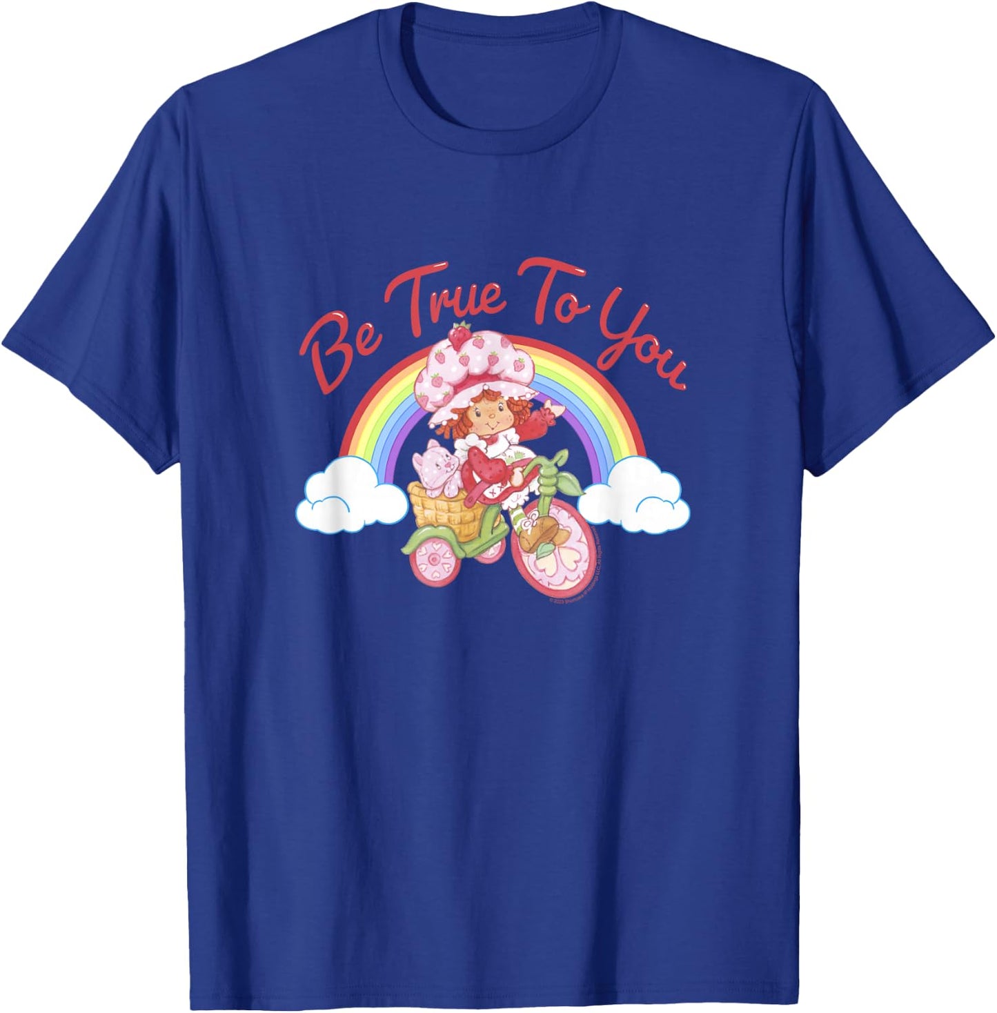 Strawberry Shortcake Be True to You Vintage Rainbow Bike T-Shirt - T-Shirt | Royal