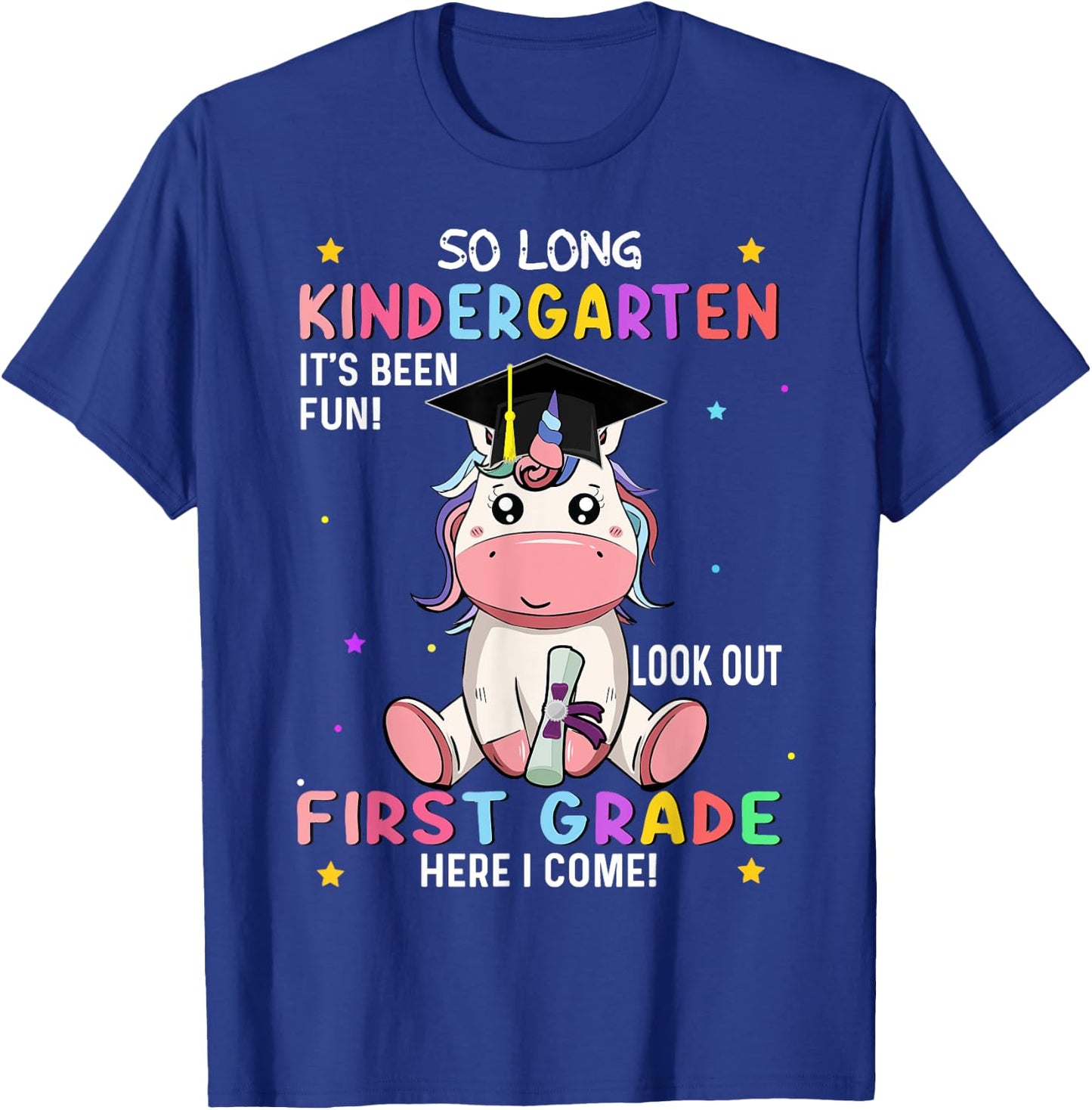 So Long Kindergarten graduation class 2025 unicorn girls T-Shirt - T-Shirt | Royal