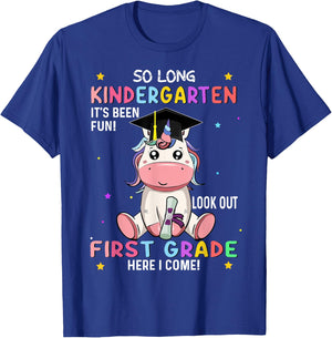 So Long Kindergarten graduation class 2025 unicorn girls T-Shirt - T-Shirt | Royal