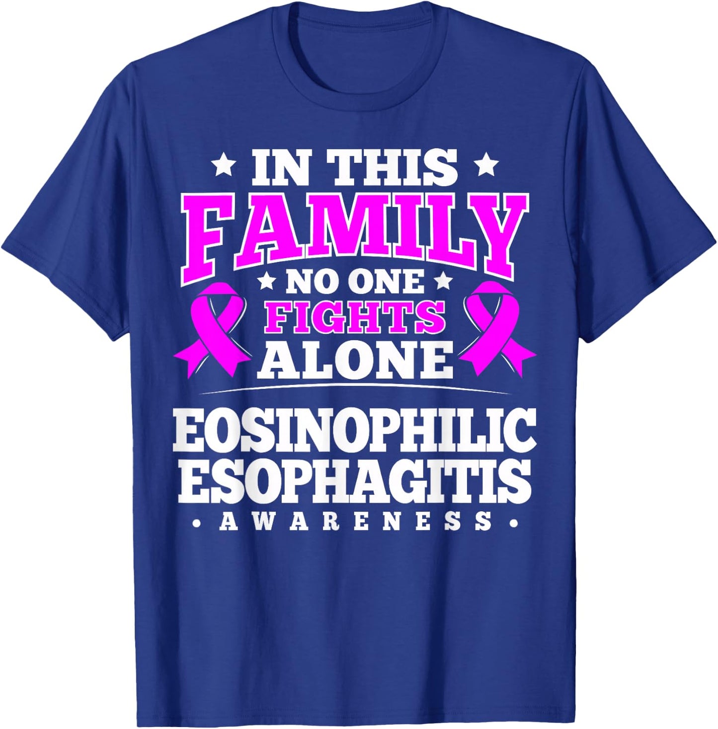 Eosinophilic Esophagitis Awareness Gift Magenta Ribbon T-Shirt - T-Shirt | Royal