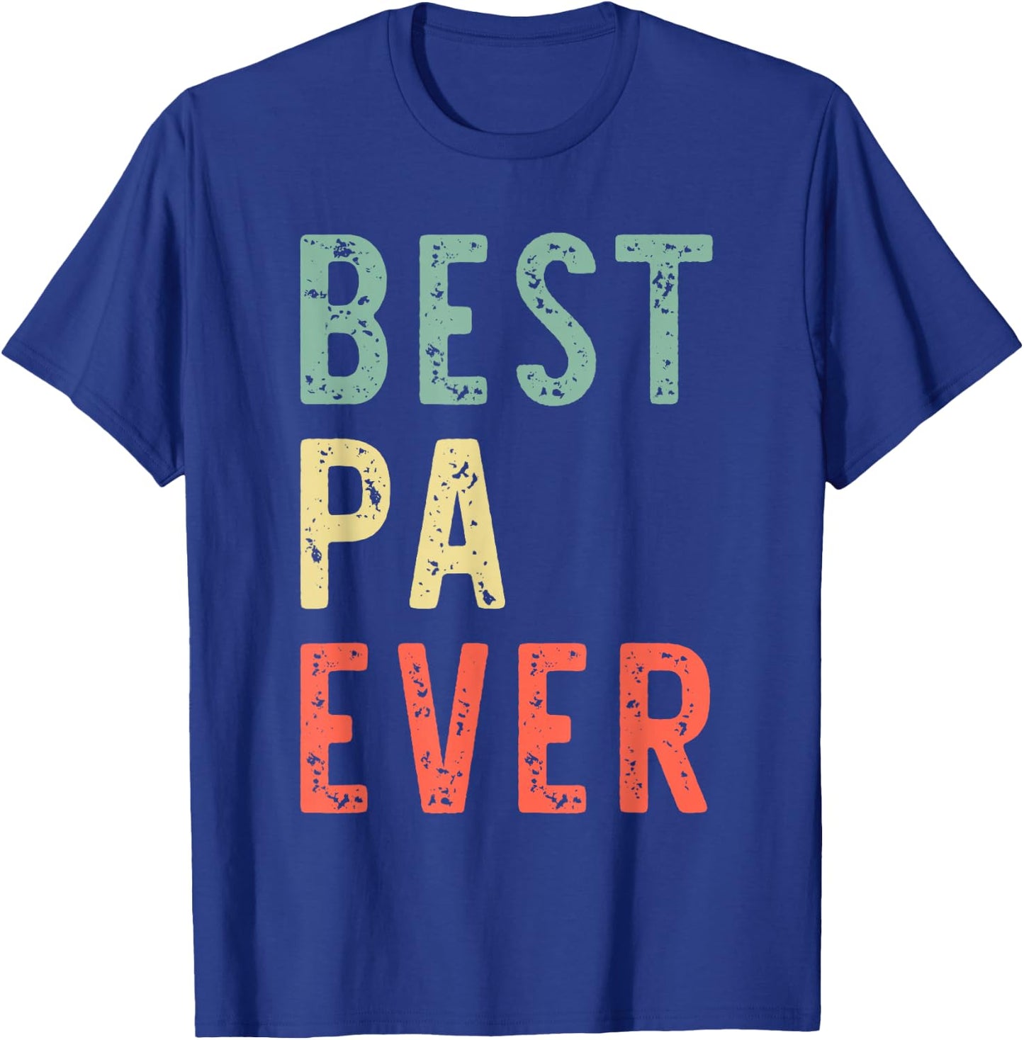 Best Pa Ever Funny Vintage Retro T-Shirt - T-Shirt | Royal
