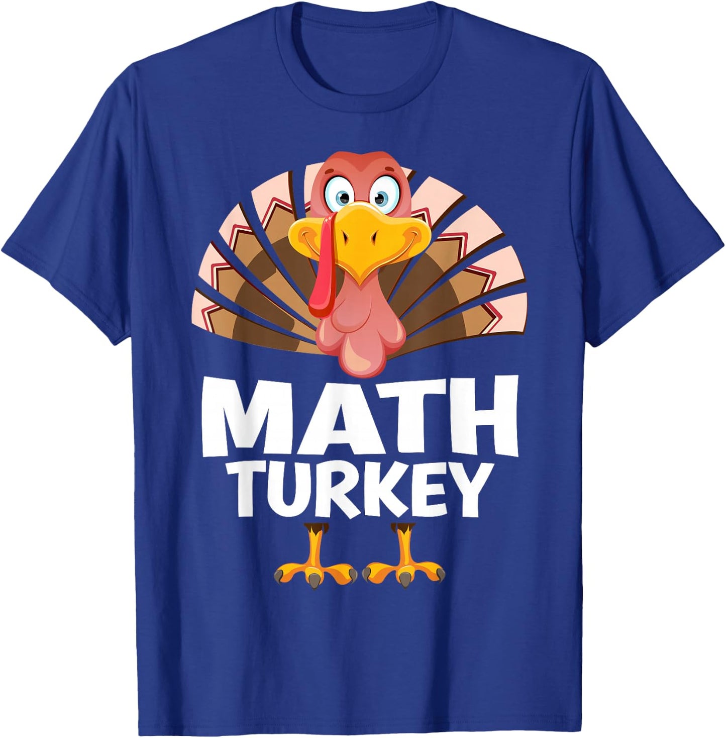 Thanksgiving Math Turkey Matching Pajama T-Shirt - T-Shirt | Royal