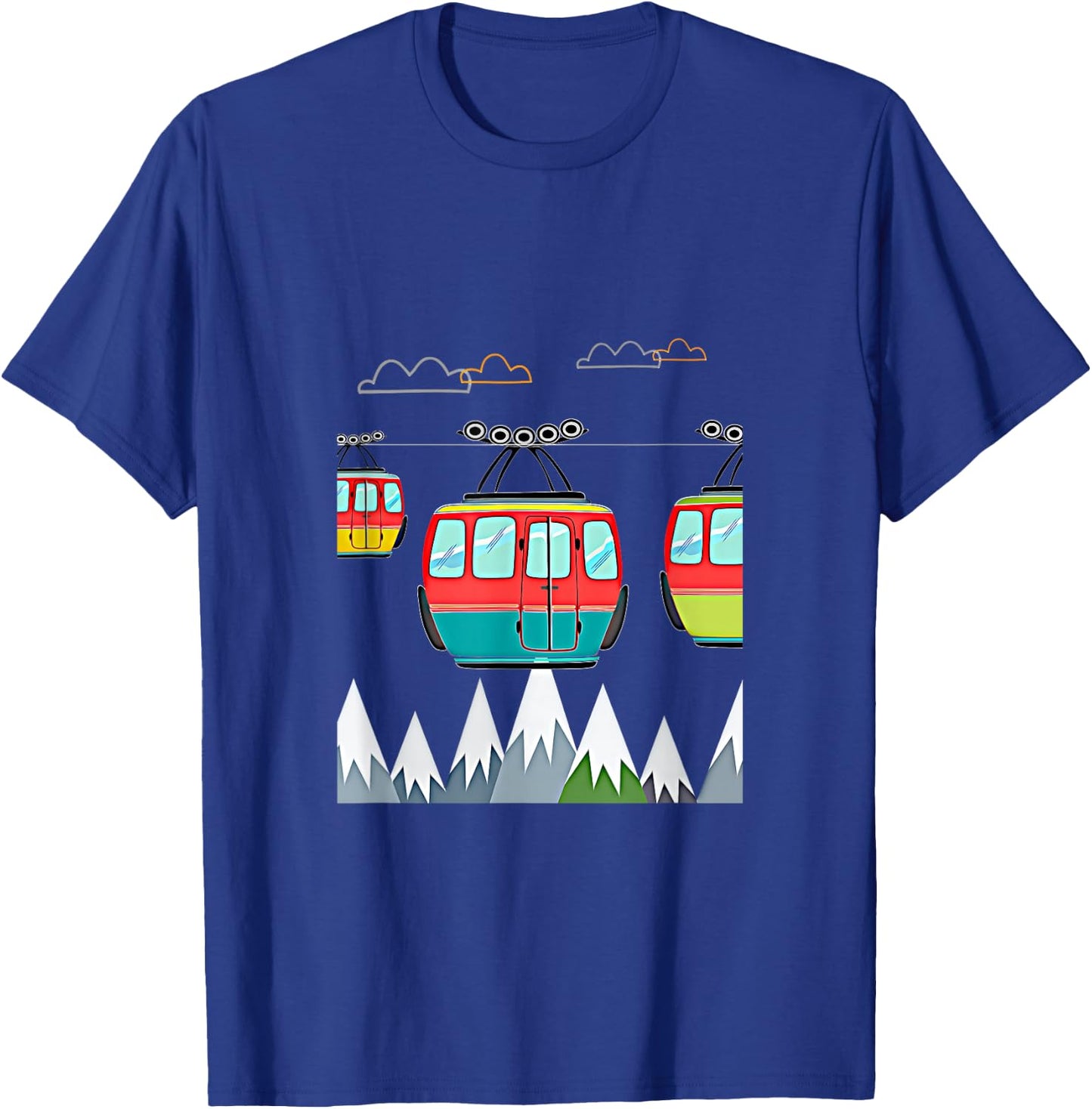 Seilbahn gondel in den Mountains , black, s T-Shirt - T-Shirt | Royal