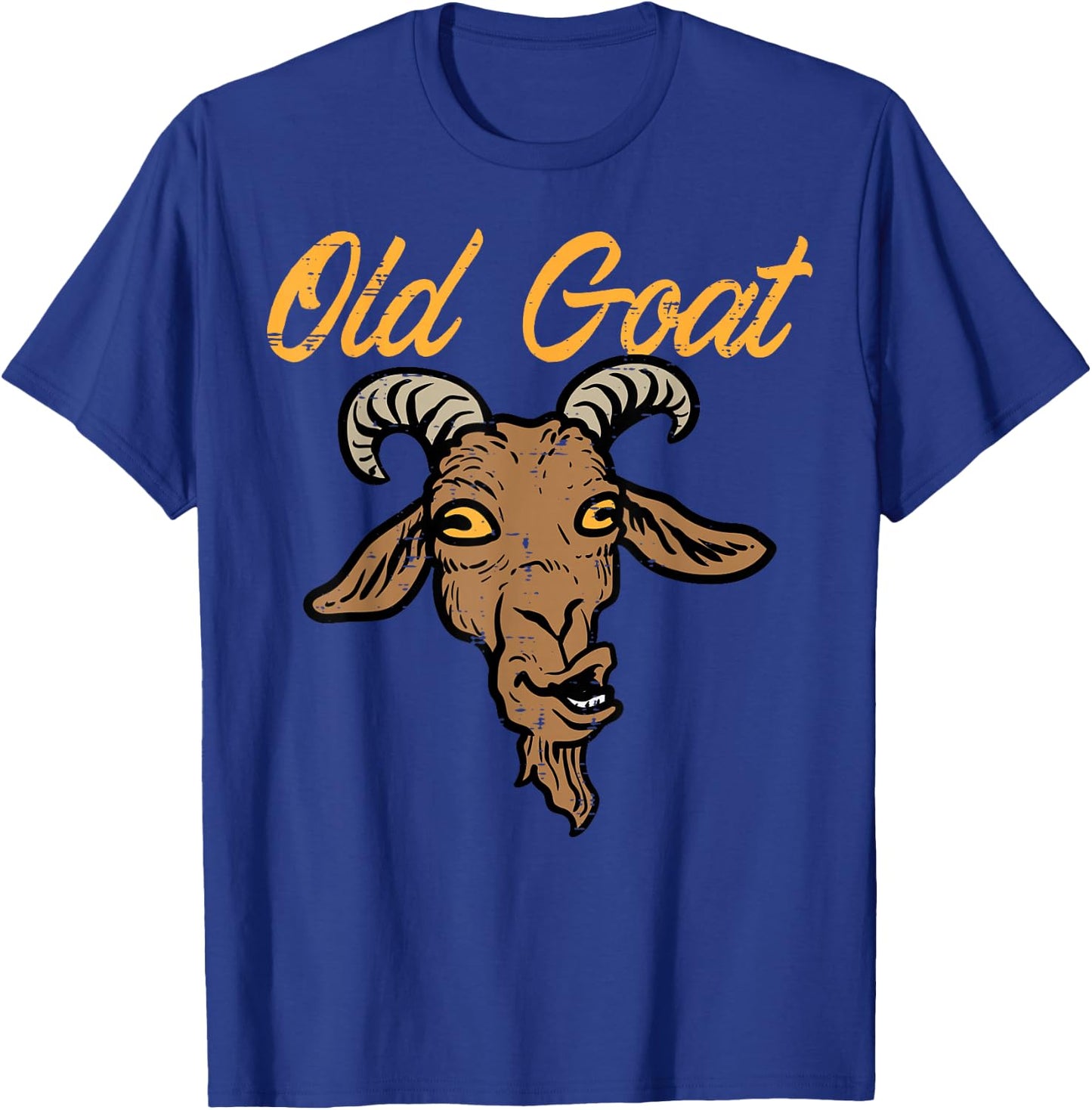 Old Goat Fun Grumpy Grandpa Dad Fathers Day Joke Farmer Men T-Shirt - T-Shirt | Royal