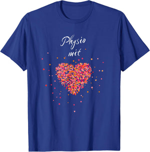 Physiotherapy with Heart Physiotherapist Rehabilitation Gift T-Shirt - T-Shirt | Royal