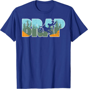 Brap Dirt Bike Motocross Motorcycle Dirt Track Racing Gift T-Shirt - T-Shirt | Royal