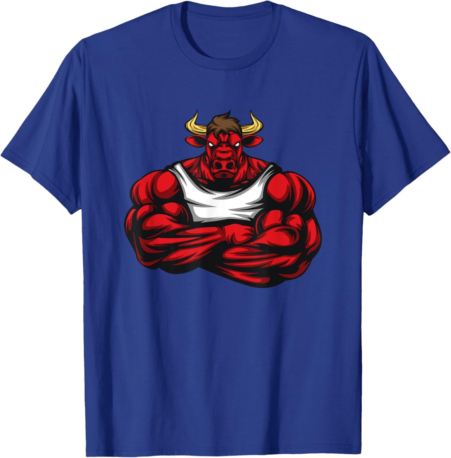Strong Like Bull Bodybuilding, Weightlifting Gym T-Shirt - T-Shirt | Royal