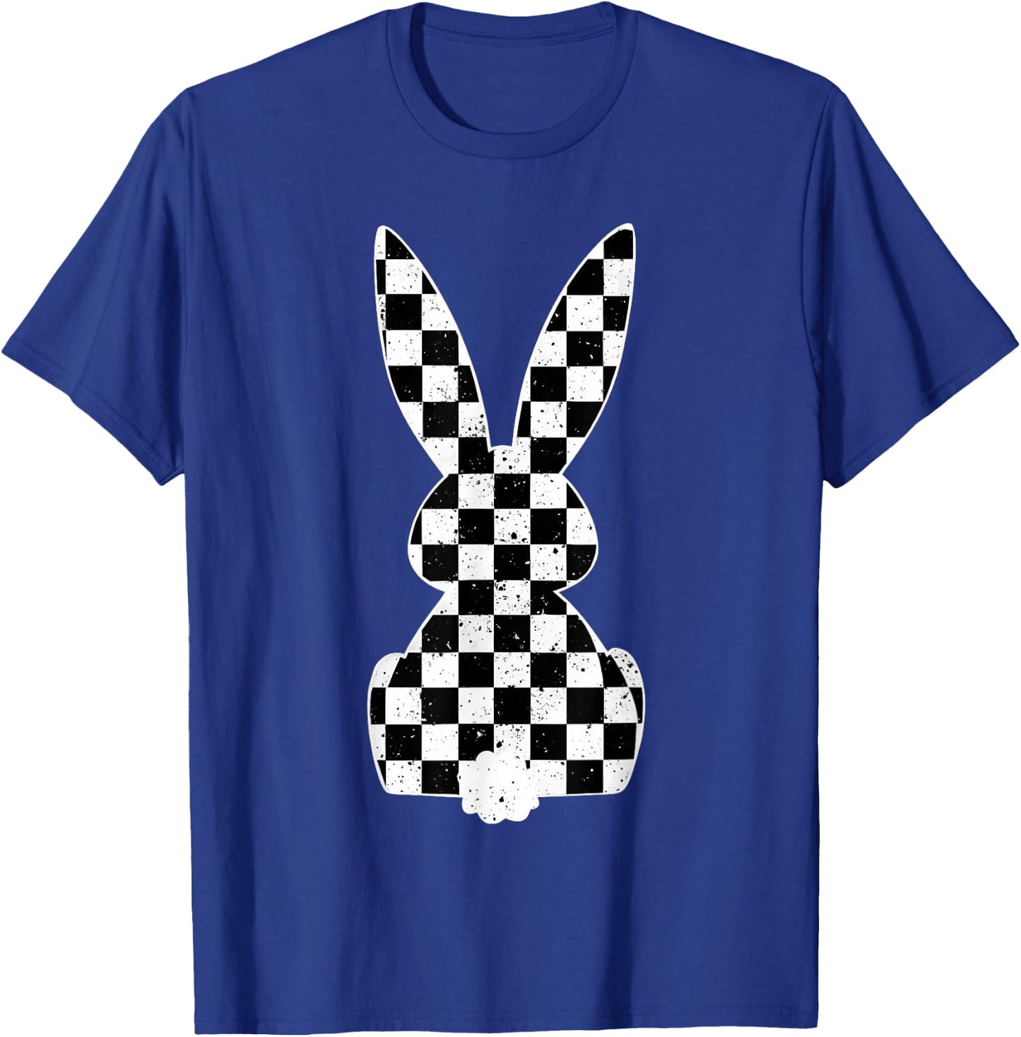 Racing Car Flag Bunny Happy Easter Race Car Boys Girls Kids T-Shirt - T-Shirt | Royal