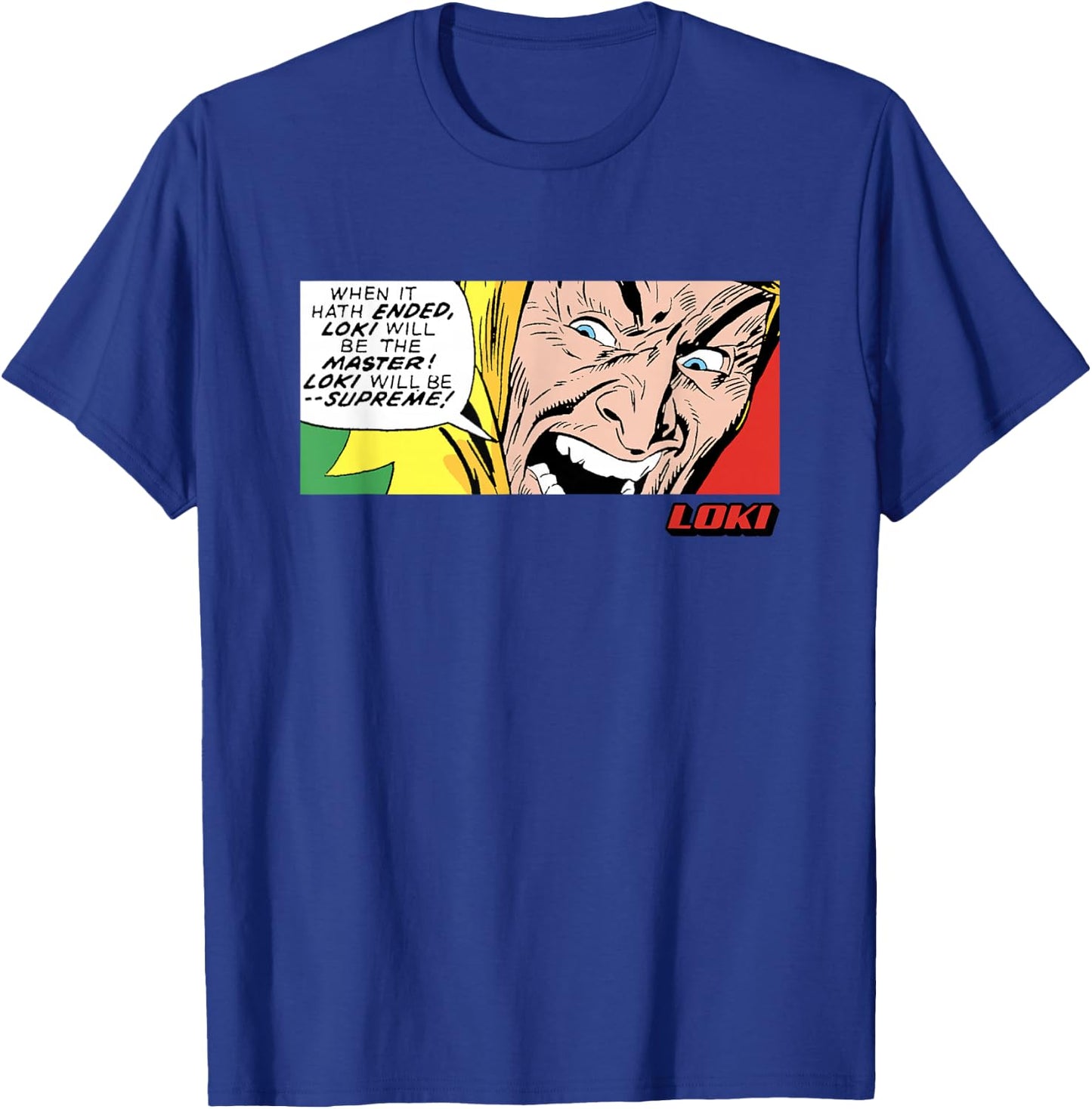 Marvel Comics Loki Supreme Master Panel T-Shirt - T-Shirt | Royal