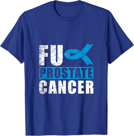 Light Blue Ribbon Gift Prostate Cancer Awareness T-Shirt - T-Shirt | Royal
