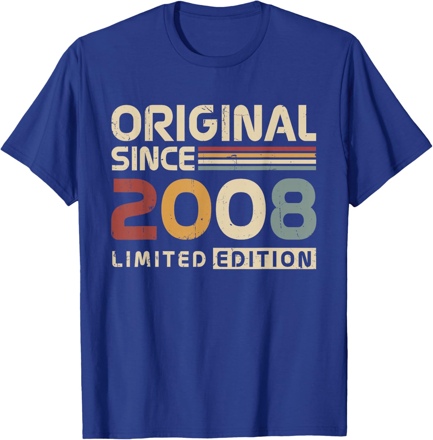 Original 2008 Birthday Gift 18 Years for Boys Girls T-Shirt - T-Shirt | Royal