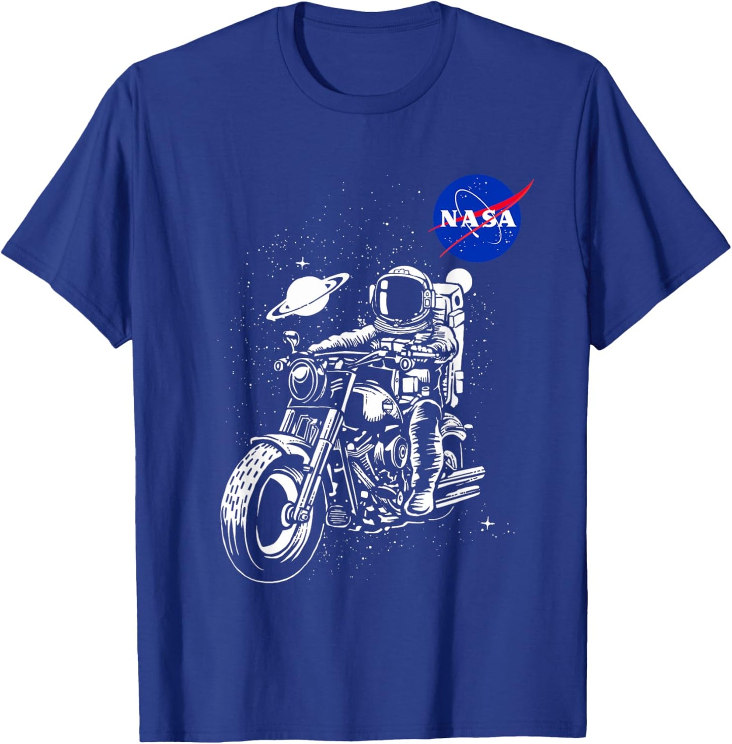NASA Astronaut Motorcycle Rider in the Galaxy T-Shirt - T-Shirt | Royal