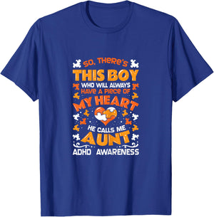 ADHD Awareness - Neurodiversity ADHD Aunt T-Shirt - T-Shirt | Royal