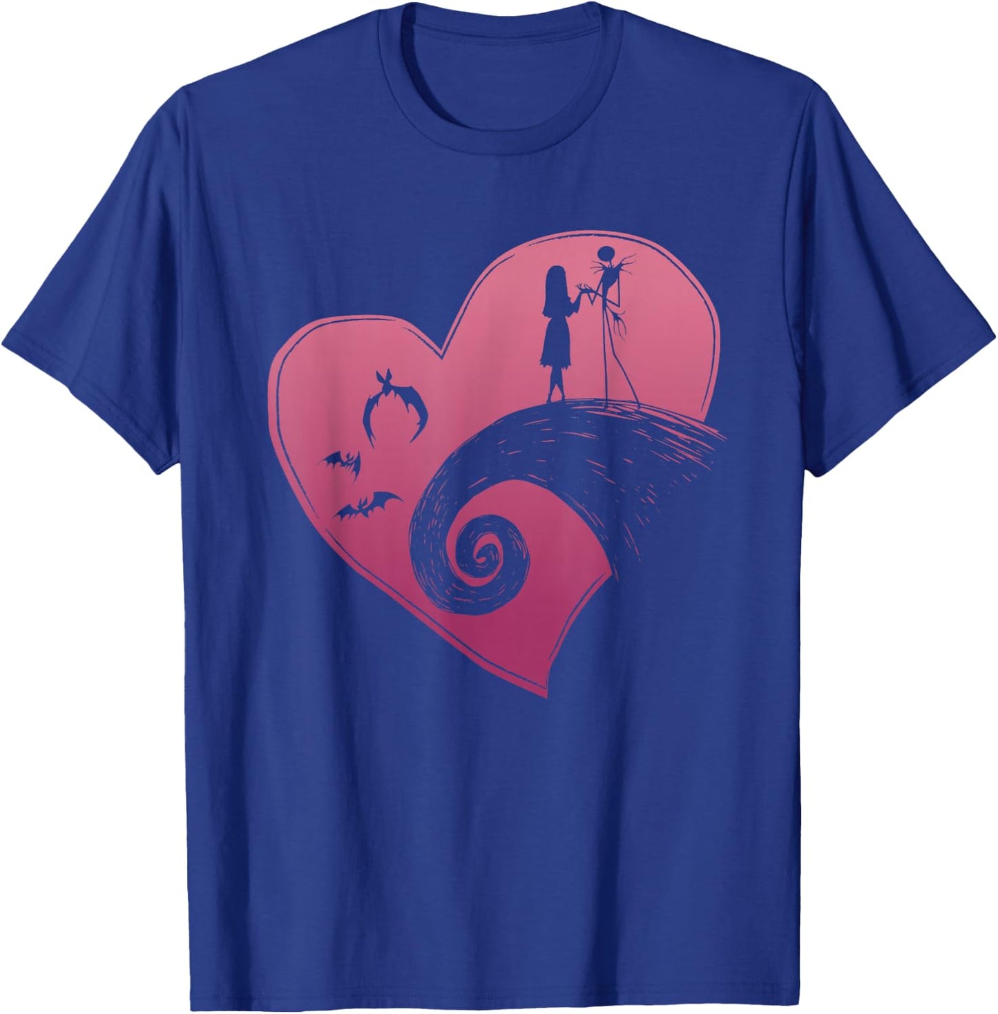 Disney The Nightmare Before Christmas Jack and Sally Heart T-Shirt - T-Shirt | Royal