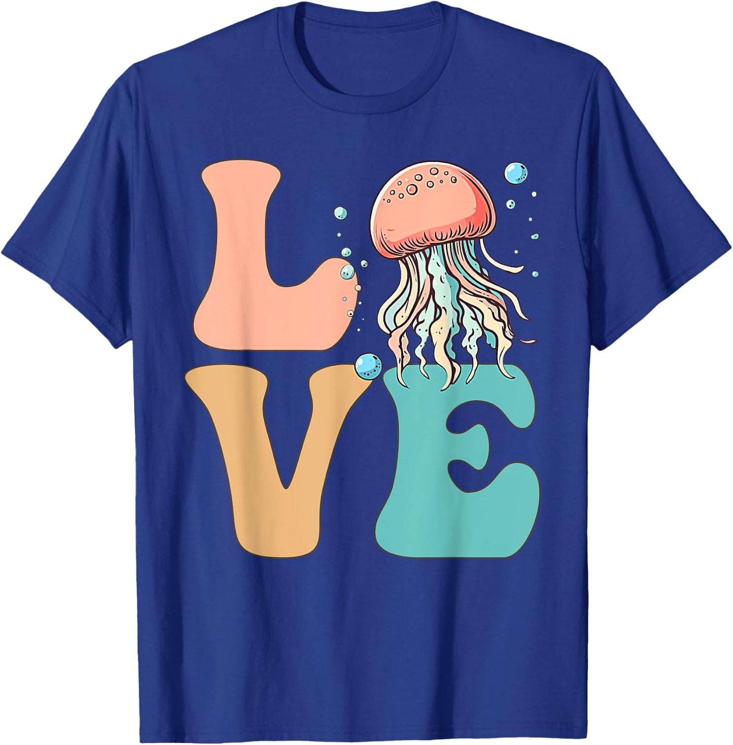 Jellyfish Ocean Life LOVE T-Shirt - T-Shirt | Royal
