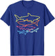 Retro 80s Shark Clothes Sharks Party Kids Women Men Shark T-Shirt - T-Shirt | Royal