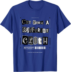 Black Cut from A Different Cloth Black on Black Graphic T-Shirt - T-Shirt | Royal