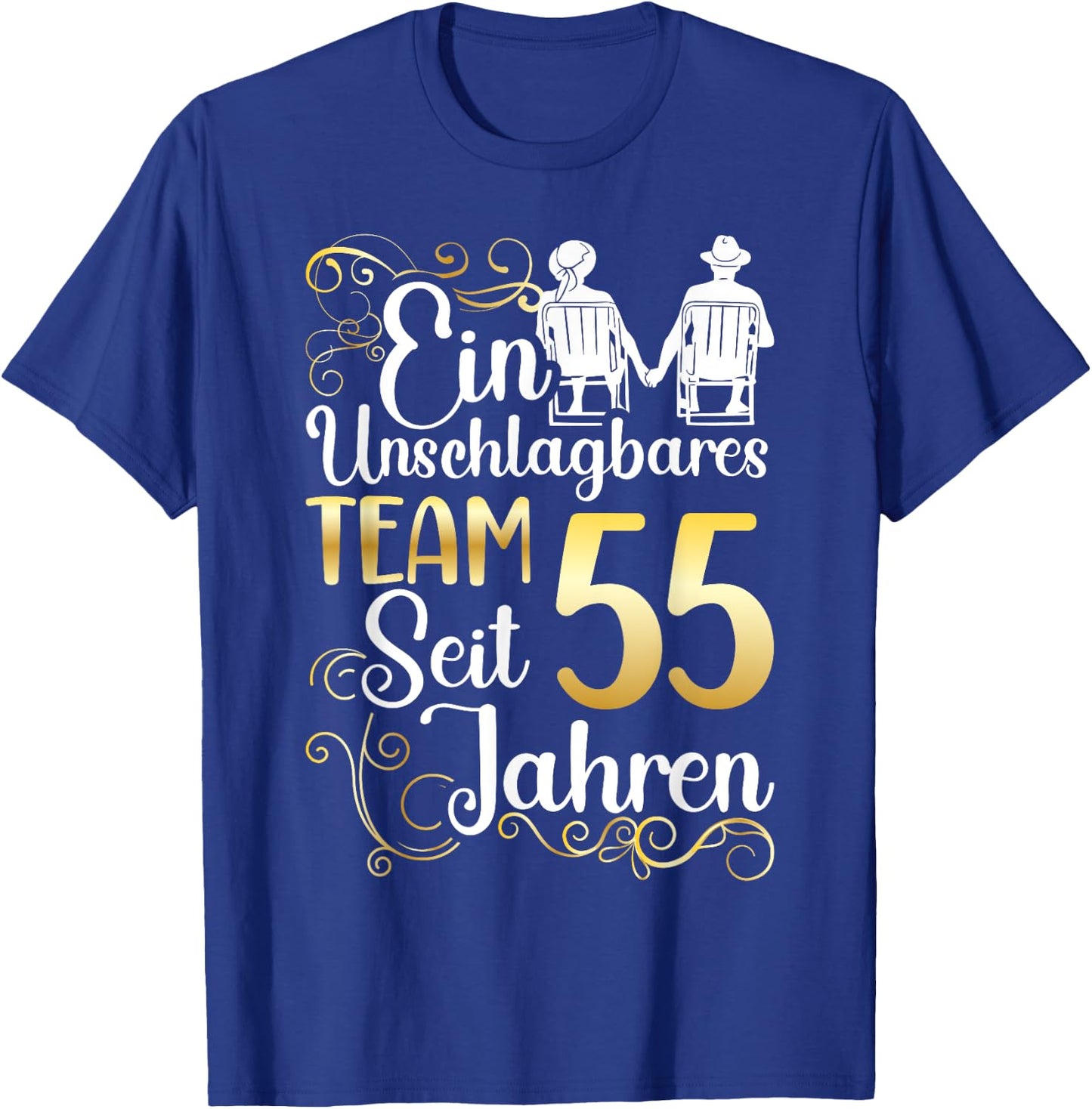 Platinhochzeit 55 Jahre Verheiratet Hochzeitstag T-Shirt - T-Shirt | Royal