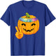 Hippie Halloween Pumpkin Peace Sign Hand Headband Tie Dye T-Shirt - T-Shirt | Royal
