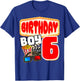 Movie Party 6th Birthday Boy Cinema Film Theater Director T-Shirt - T-Shirt | Royal
