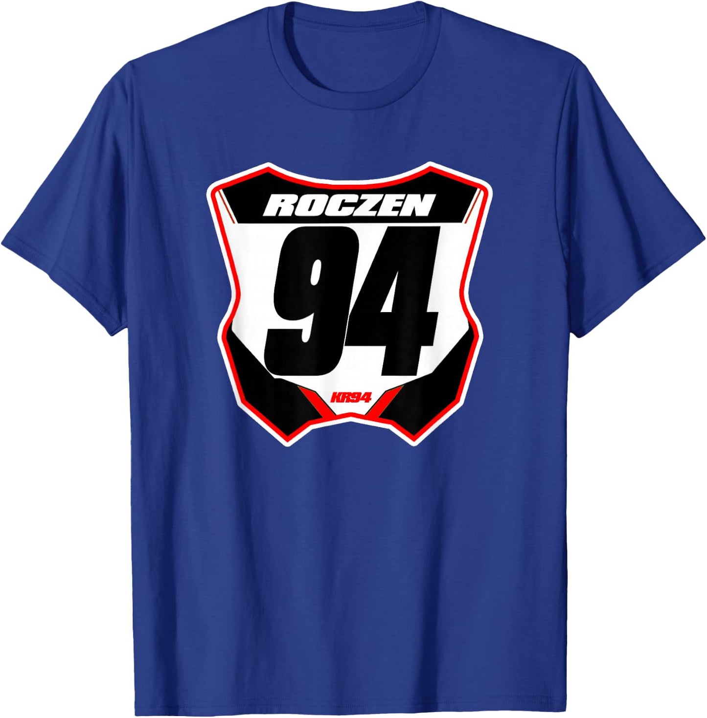 Dirt Bike Number Plate T-Shirt - T-Shirt | Royal