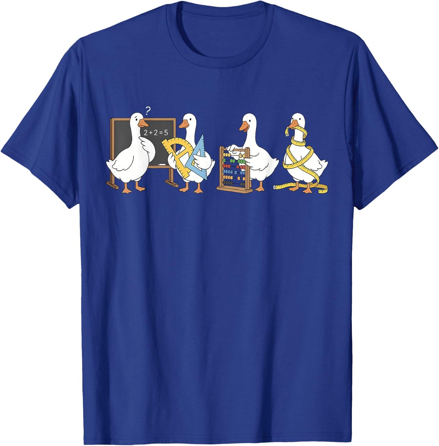 Funny Math Goose Teacher Classroom Appreciation Men Women T-Shirt - T-Shirt | Royal