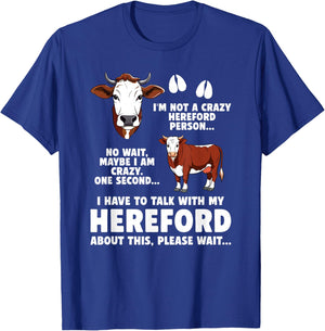 Hereford Cow Lover Funny Hereford Cattle Hereford Cows T-Shirt - T-Shirt | Royal