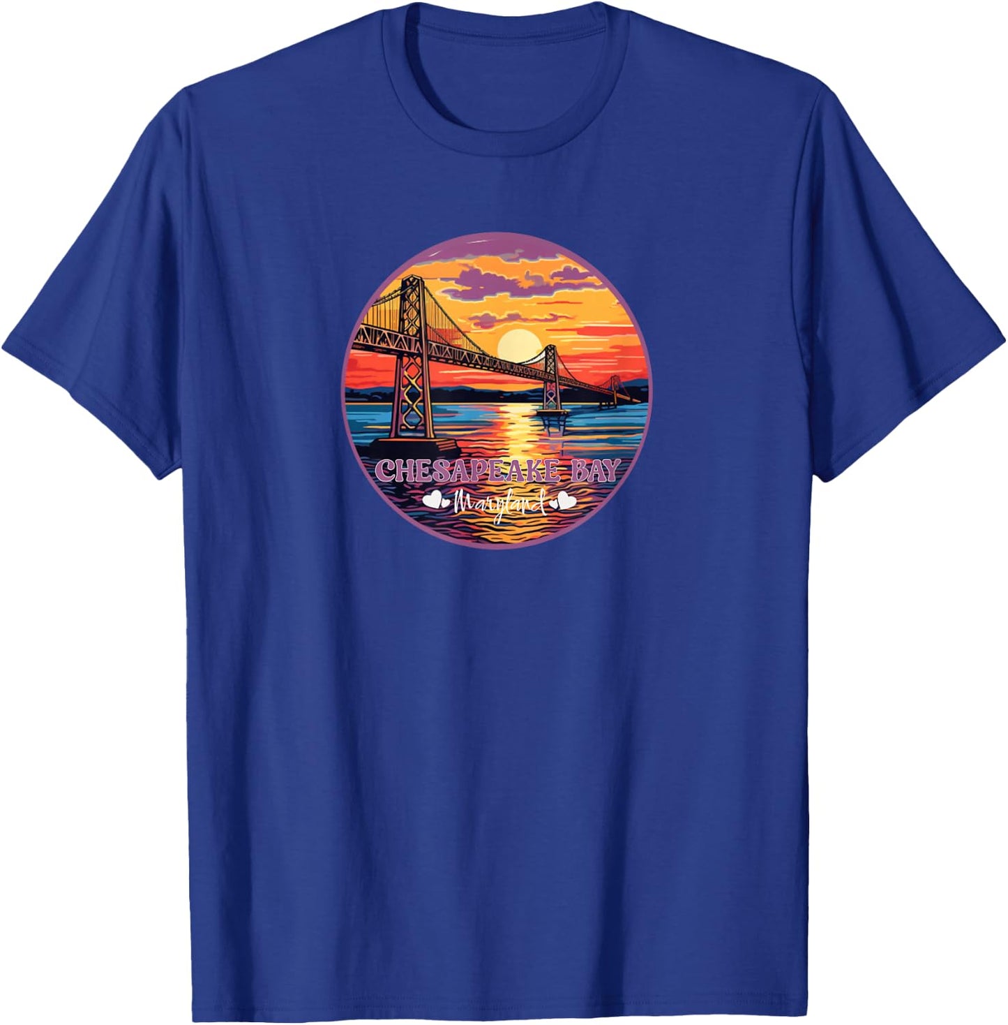 Chesapeake Bay Maryland Famous Bridges Tourist Site Souvenir T-Shirt - T-Shirt | Royal