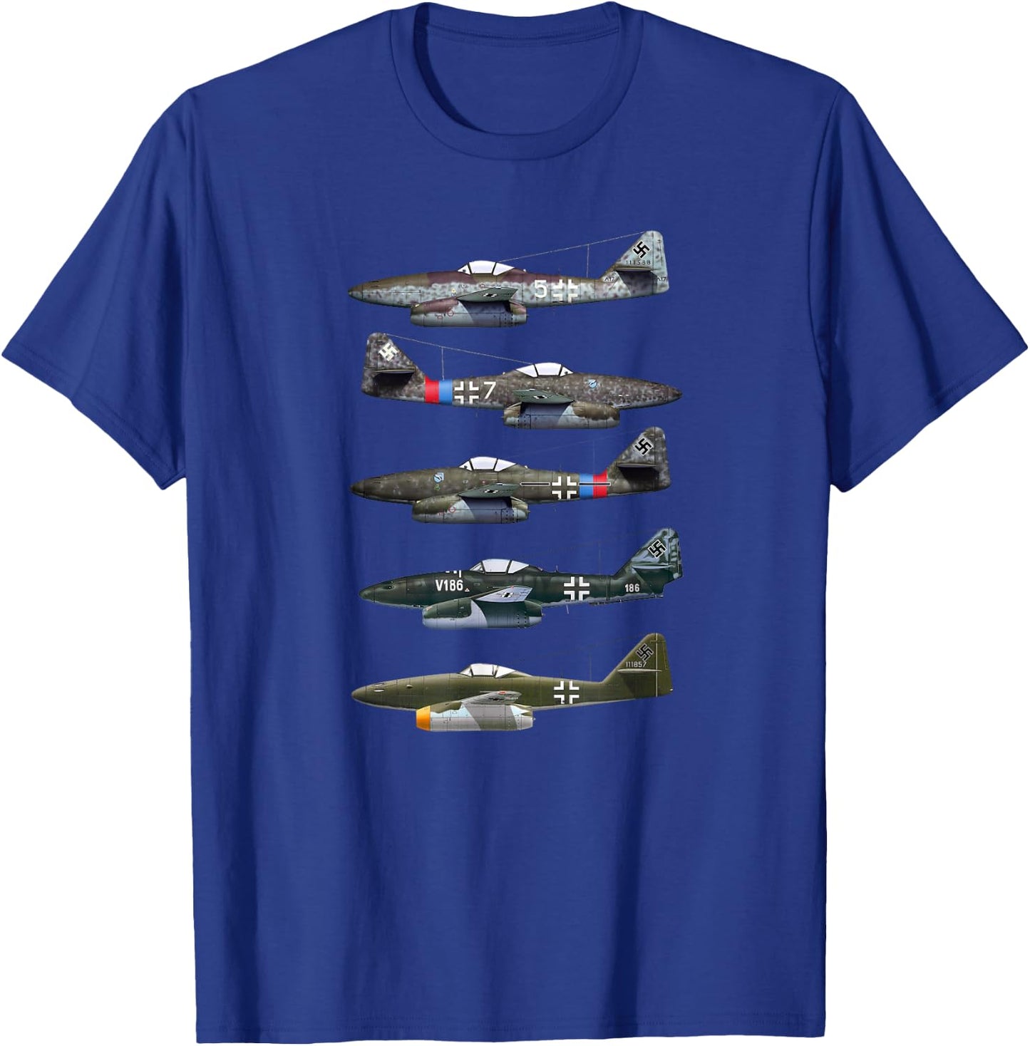 Messerschmitt Me 262 Schwalbe WW2 Jet Fighter T-Shirt - T-Shirt | Royal
