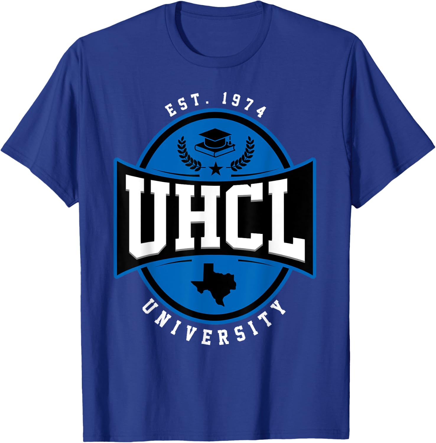 UHCL University Arch Vintage Design Retro Men Women T-Shirt - T-Shirt | Royal