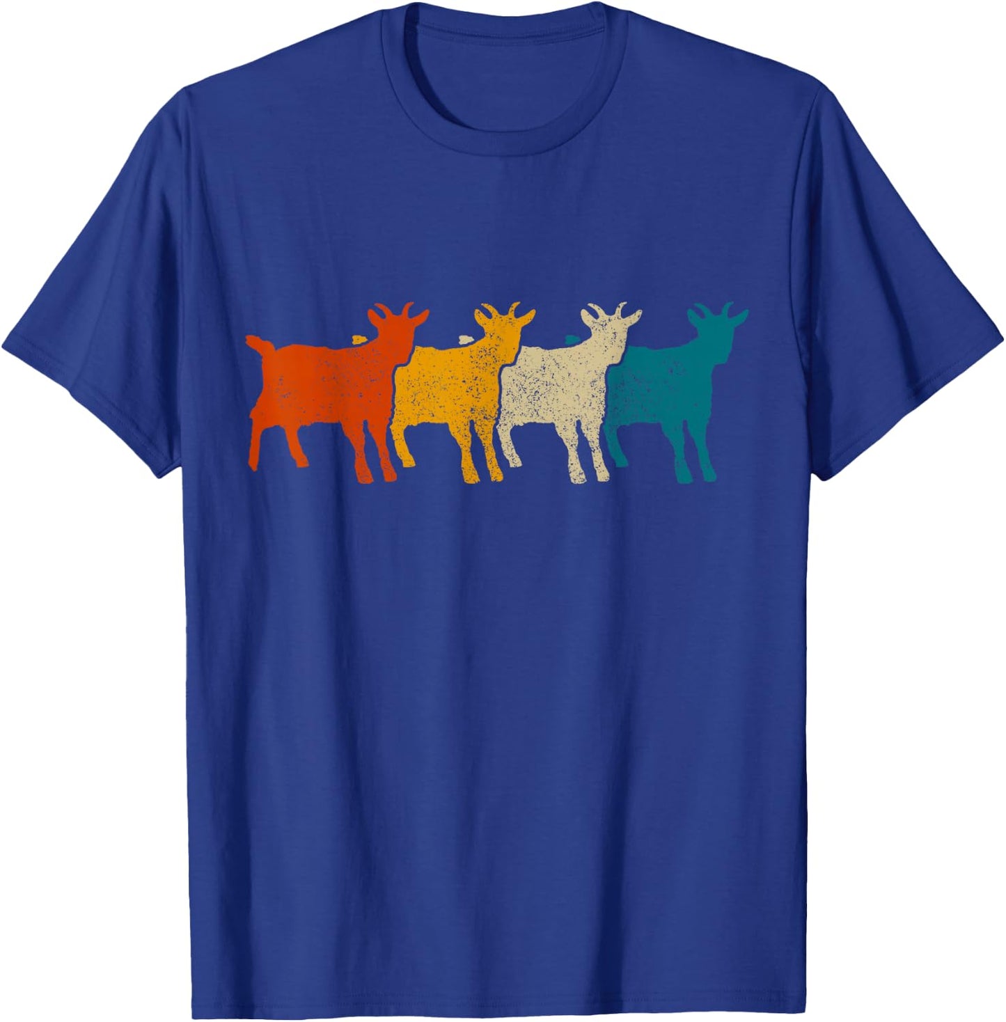 Goat Vintage Retro Farm Animal Goats T-Shirt - T-Shirt | Royal